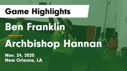 Ben Franklin  vs Archbishop Hannan  Game Highlights - Nov. 24, 2020