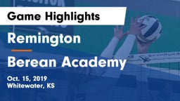 Remington  vs Berean Academy Game Highlights - Oct. 15, 2019