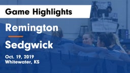 Remington  vs Sedgwick Game Highlights - Oct. 19, 2019
