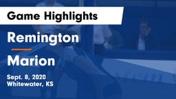Remington  vs Marion  Game Highlights - Sept. 8, 2020