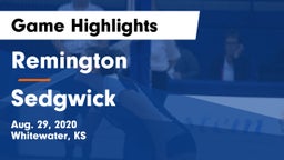 Remington  vs Sedgwick  Game Highlights - Aug. 29, 2020