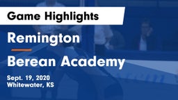 Remington  vs Berean Academy Game Highlights - Sept. 19, 2020
