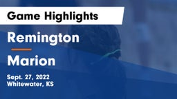 Remington  vs Marion Game Highlights - Sept. 27, 2022