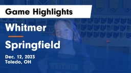Whitmer  vs Springfield  Game Highlights - Dec. 12, 2023