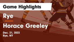 Rye  vs Horace Greeley  Game Highlights - Dec. 21, 2022