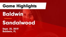 Baldwin  vs Sandalwood  Game Highlights - Sept. 25, 2019