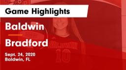 Baldwin  vs Bradford  Game Highlights - Sept. 24, 2020