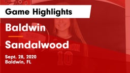 Baldwin  vs Sandalwood Game Highlights - Sept. 28, 2020