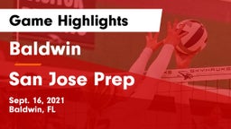 Baldwin  vs San Jose Prep Game Highlights - Sept. 16, 2021