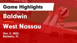 Baldwin  vs West Nassau  Game Highlights - Oct. 5, 2022