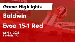 Baldwin  vs Evoa 15-1 Red Game Highlights - April 6, 2024