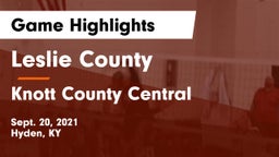 Leslie County  vs Knott County Central  Game Highlights - Sept. 20, 2021
