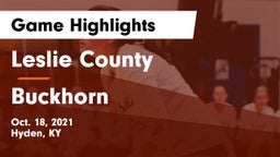 Leslie County  vs Buckhorn Game Highlights - Oct. 18, 2021