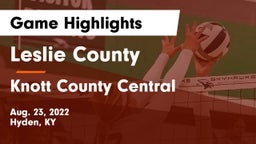 Leslie County  vs Knott County Central  Game Highlights - Aug. 23, 2022