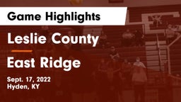 Leslie County  vs East Ridge Game Highlights - Sept. 17, 2022