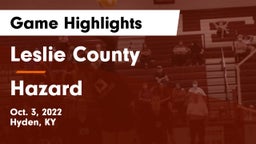 Leslie County  vs Hazard  Game Highlights - Oct. 3, 2022