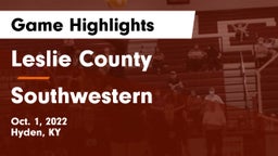 Leslie County  vs Southwestern Game Highlights - Oct. 1, 2022