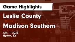 Leslie County  vs Madison Southern Game Highlights - Oct. 1, 2022