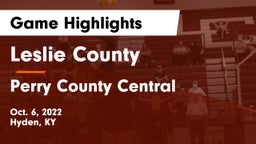 Leslie County  vs Perry County Central  Game Highlights - Oct. 6, 2022