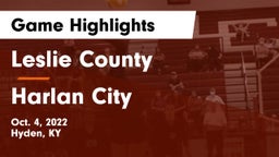 Leslie County  vs Harlan City Game Highlights - Oct. 4, 2022