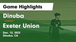 Dinuba  vs Exeter Union  Game Highlights - Dec. 13, 2022