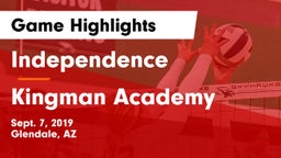 Independence  vs Kingman Academy Game Highlights - Sept. 7, 2019