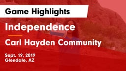 Independence  vs Carl Hayden Community Game Highlights - Sept. 19, 2019