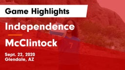 Independence  vs McClintock  Game Highlights - Sept. 22, 2020