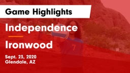 Independence  vs Ironwood  Game Highlights - Sept. 23, 2020