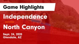 Independence  vs North Canyon Game Highlights - Sept. 24, 2020