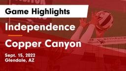 Independence  vs Copper Canyon  Game Highlights - Sept. 15, 2022