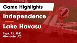 Independence  vs Lake Havasu  Game Highlights - Sept. 22, 2022