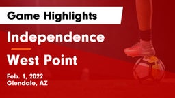 Independence  vs West Point  Game Highlights - Feb. 1, 2022