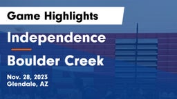 Independence  vs Boulder Creek  Game Highlights - Nov. 28, 2023