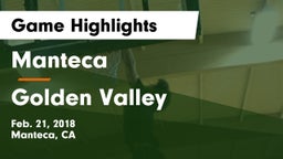 Manteca  vs Golden Valley Game Highlights - Feb. 21, 2018