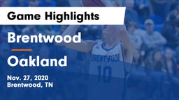 Brentwood  vs Oakland  Game Highlights - Nov. 27, 2020