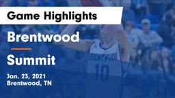 Brentwood  vs Summit  Game Highlights - Jan. 23, 2021