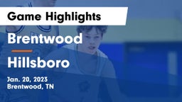 Brentwood  vs Hillsboro  Game Highlights - Jan. 20, 2023