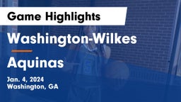 Washington-Wilkes  vs Aquinas  Game Highlights - Jan. 4, 2024
