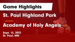 St. Paul Highland Park  vs Academy of Holy Angels  Game Highlights - Sept. 13, 2022