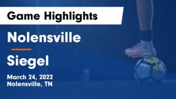 Nolensville  vs Siegel  Game Highlights - March 24, 2022