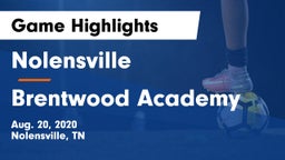 Nolensville  vs Brentwood Academy  Game Highlights - Aug. 20, 2020