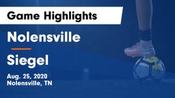 Nolensville  vs Siegel  Game Highlights - Aug. 25, 2020