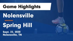 Nolensville  vs Spring Hill Game Highlights - Sept. 22, 2020
