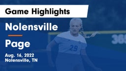 Nolensville  vs Page  Game Highlights - Aug. 16, 2022