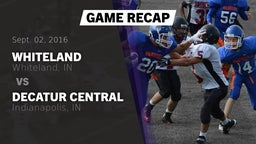 Recap: Whiteland  vs. Decatur Central  2016