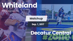 Matchup: Whiteland High vs. Decatur Central  2017