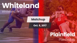 Matchup: Whiteland High vs. Plainfield  2017