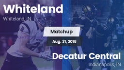 Matchup: Whiteland High vs. Decatur Central  2018