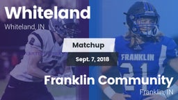 Matchup: Whiteland High vs. Franklin Community  2018